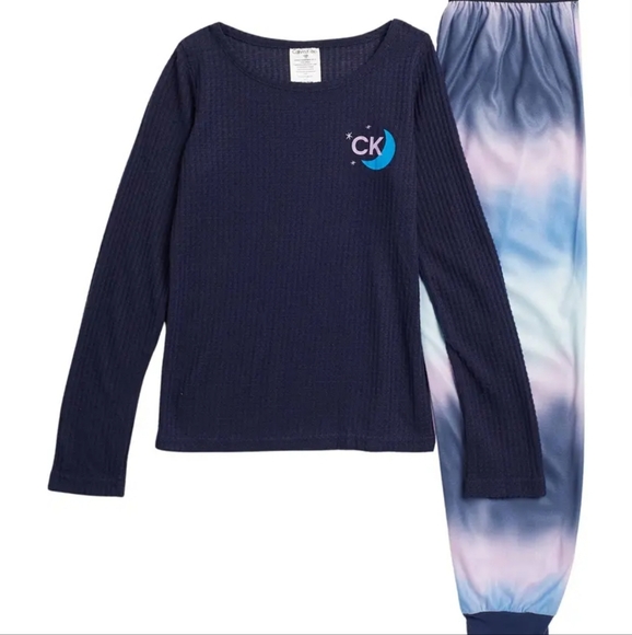 Calvin Klein Thermal Long Sleeve Top and Joggers - Picture 1 of 1